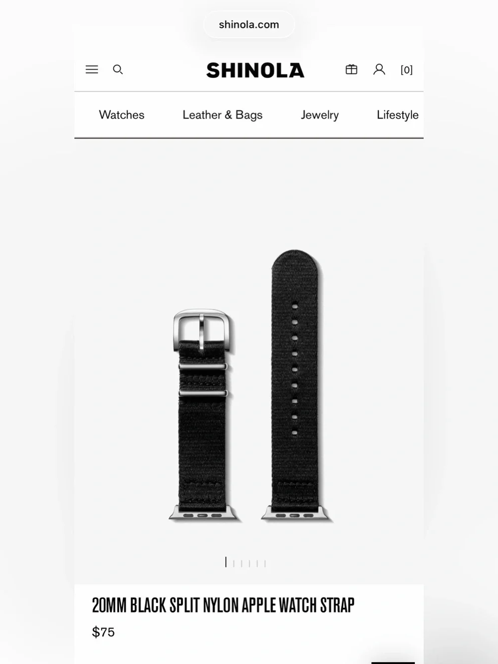 Shinola Runwell Watch with Black Dial (extra straps included)